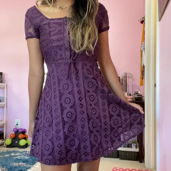 Aeropostale Dresses Aeropostale Purple Lace Dress Poshmark